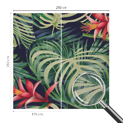 Fotobehang kinderkamer met een exotisch plantenmotief
