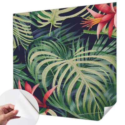 Fotobehang kinderkamer met een exotisch plantenmotief
