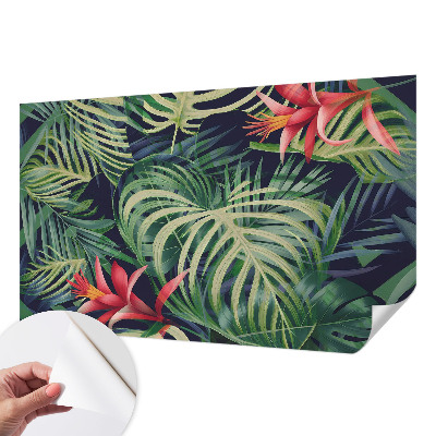 Fotobehang kinderkamer met een exotisch plantenmotief