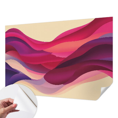 3D fotobehang met een patroon van vloeibare golven