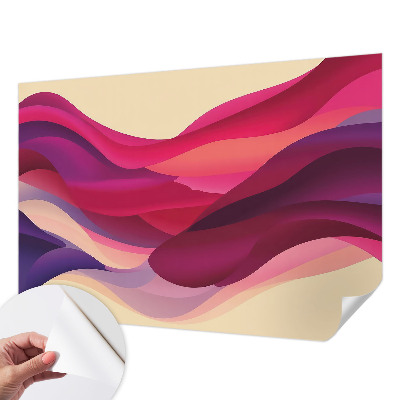 3D fotobehang met een patroon van vloeibare golven