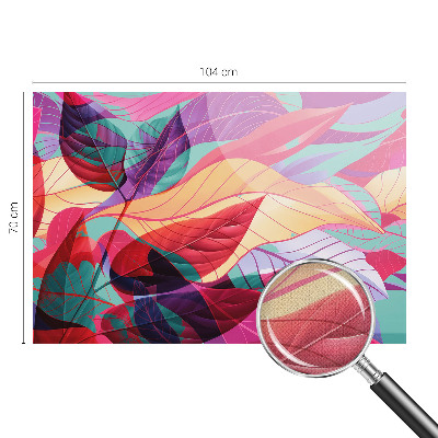 Fotobehang voor de kinderkamer met een abstract bladmotief