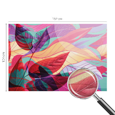 Fotobehang voor de kinderkamer met een abstract bladmotief