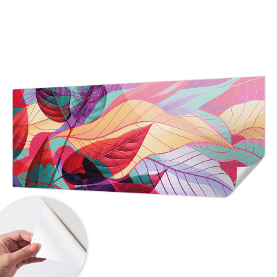 Fotobehang voor de kinderkamer met een abstract bladmotief