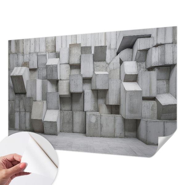 Foto behang voor de keuken Betonblokken