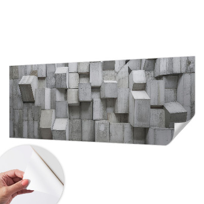 Foto behang voor de keuken Betonblokken
