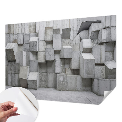Foto behang voor de keuken Betonblokken