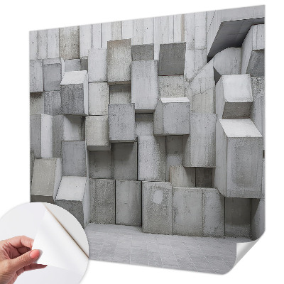 Foto behang voor de keuken Betonblokken