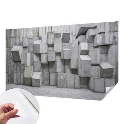 Foto behang voor de keuken Betonblokken
