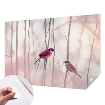 Fotobehang babykamer Vogelpaar