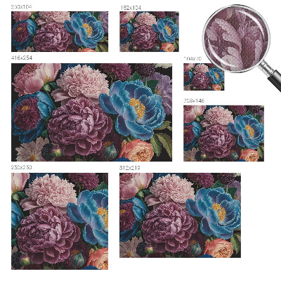 Zelfklevende behangsticker Kleurrijke bloemen