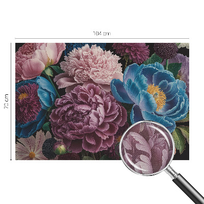 Zelfklevende behangsticker Kleurrijke bloemen