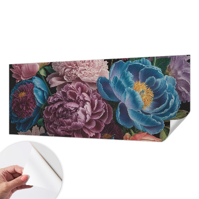 Zelfklevende behangsticker Kleurrijke bloemen