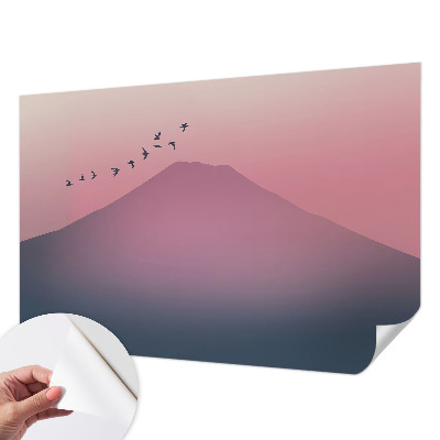 Foto behang voor de kinderkamer met een bergachtig westen-motief