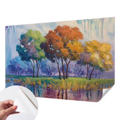 Fotobehang babykamer met abstracte boomprint