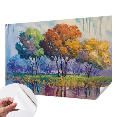 Fotobehang babykamer met abstracte boomprint