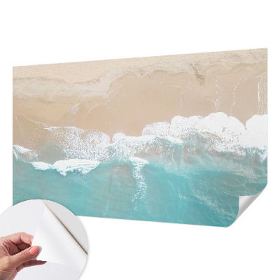 Fotobehang tienerkamer met motief van brullende golven
