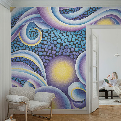 Foto behang voor de keuken Kleurrijke wervelingen