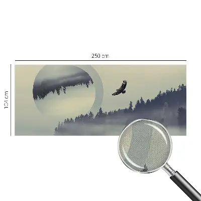 Zelfklevend fotobehang op maat met een boslandschap als motief