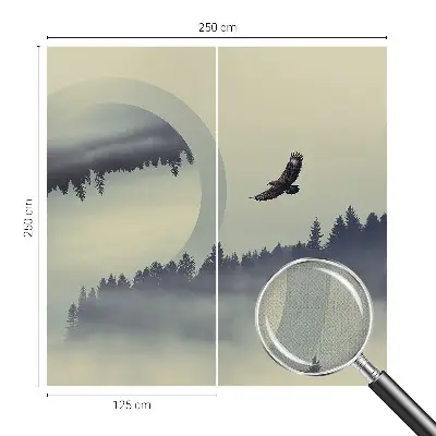 Zelfklevend fotobehang op maat met een boslandschap als motief