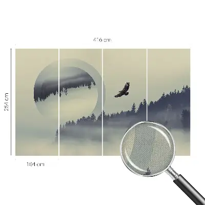 Zelfklevend fotobehang op maat met een boslandschap als motief