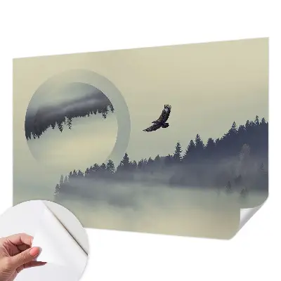Zelfklevend fotobehang op maat met een boslandschap als motief