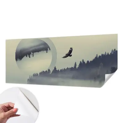 Zelfklevend fotobehang op maat met een boslandschap als motief