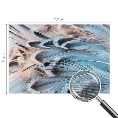 Foto behang voor de kinderkamer Blauwe veren