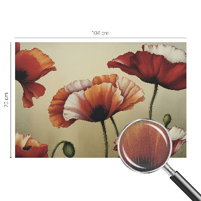 Fotobehang voor kinderkamer met een vrolijk klaproosmotief