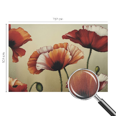 Fotobehang voor kinderkamer met een vrolijk klaproosmotief