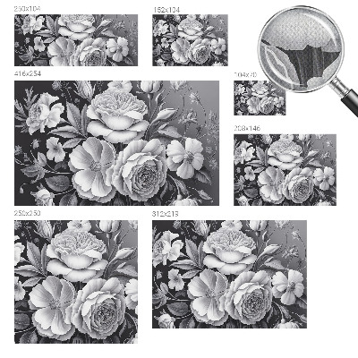Fotobehang voor de kinderkamer Grijze bloemen