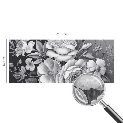 Fotobehang voor de kinderkamer Grijze bloemen