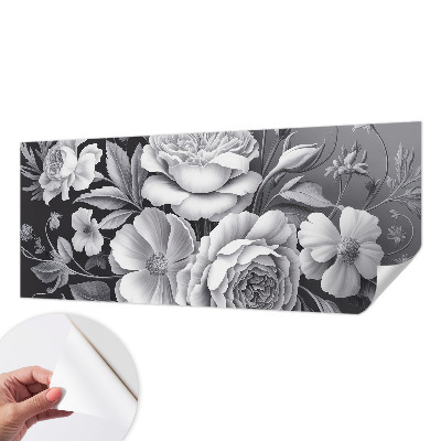 Fotobehang voor de kinderkamer Grijze bloemen