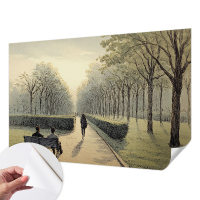 Foto behang voor de keuken met het motief 'Park Vrede'