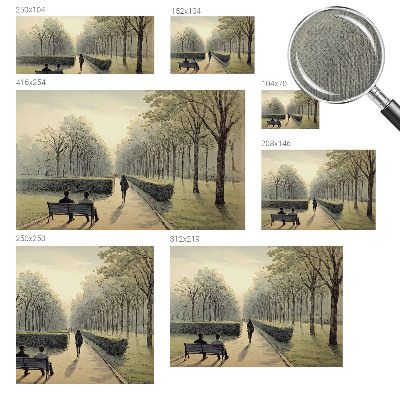 Foto behang voor de keuken met het motief 'Park Vrede'