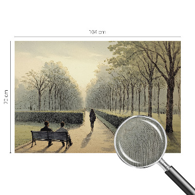 Foto behang voor de keuken met het motief 'Park Vrede'
