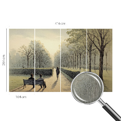 Foto behang voor de keuken met het motief 'Park Vrede'