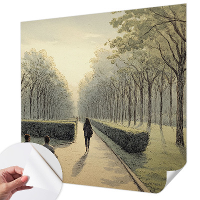 Foto behang voor de keuken met het motief 'Park Vrede'