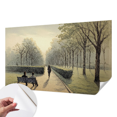 Foto behang voor de keuken met het motief 'Park Vrede'