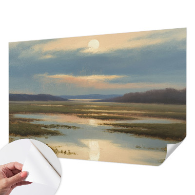 Zelfklevend fotobehang met een atmosferisch landschap als motief