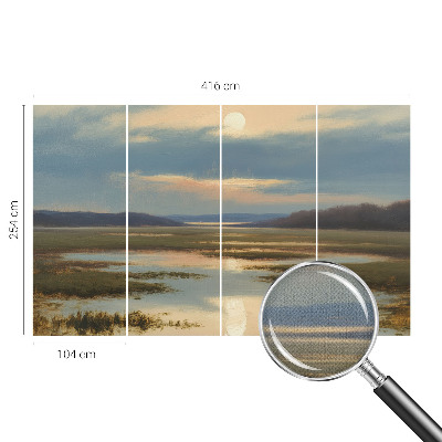 Zelfklevend fotobehang met een atmosferisch landschap als motief