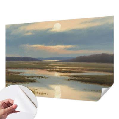 Zelfklevend fotobehang met een atmosferisch landschap als motief