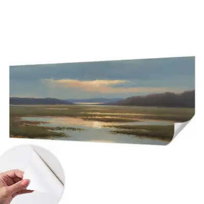 Zelfklevend fotobehang met een atmosferisch landschap als motief