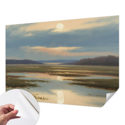 Zelfklevend fotobehang met een atmosferisch landschap als motief