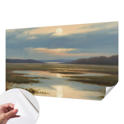 Zelfklevend fotobehang met een atmosferisch landschap als motief
