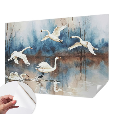 Zelfklevend fotobehang op maat Vogels in vlucht