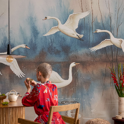 Zelfklevend fotobehang op maat Vogels in vlucht