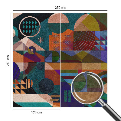 3D fotobehang met geometrische kunst als patroon