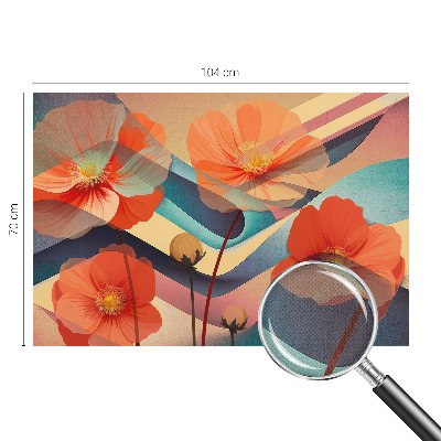 Foto behang voor de kinderkamer met het patroon Bloemen van de zintuigen