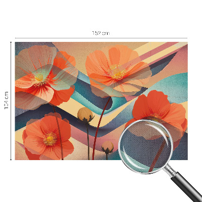 Foto behang voor de kinderkamer met het patroon Bloemen van de zintuigen